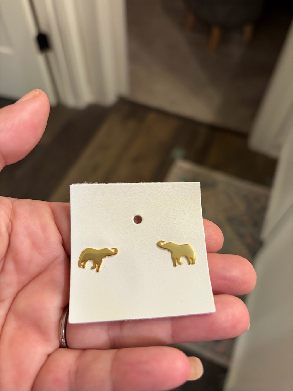 Kids Gold Elephant Stud Earrings - Brand: